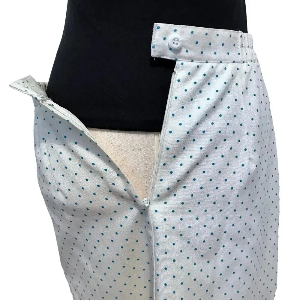 Haberdashery Collection by Personal Polka Dot Vintage Straight Skirt Women 26